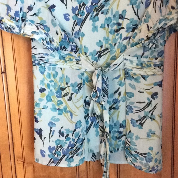 FINAL SALE PRICE Apt 9  Turquoise Pleated Button Front Blouse Sz 3X - Picture 5 of 7